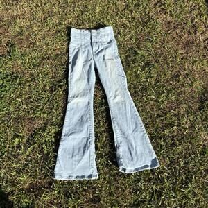ree People High-Rise Flare Jeans – Light Wash – Size 28